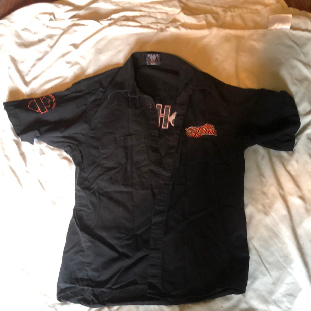 Authentic Harley Davidson Black Short Sleeve Work shirt